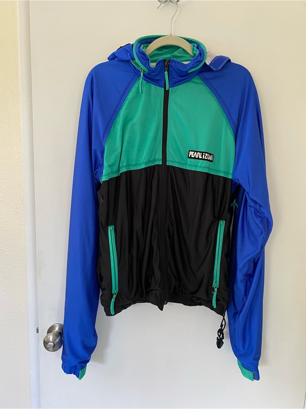 Vintage 90s Pearl Izumi Women’s Hooded Cycling Jacket Retro Wind Breaker Large
